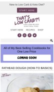 How thatslowcarb.com looks like on a mobile device such as an iPhone.