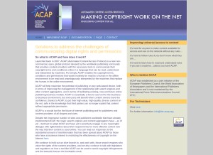 How the-acap.org looks like on a tablet such as an iPad.