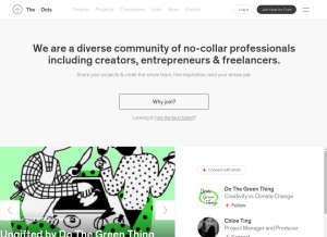 How the-dots.com looks like on a tablet such as an iPad.