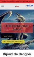 How the-dragons-shop.com looks like on a mobile device such as an iPhone.