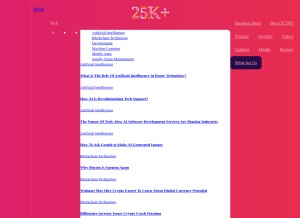 How the-next-tech.com looks like on a tablet such as an iPad.