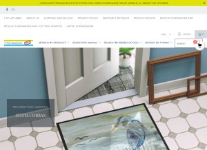 How the-store.com looks like on a tablet such as an iPad.