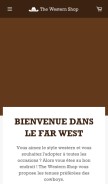 How the-western-shop.com looks like on a mobile device such as an iPhone.