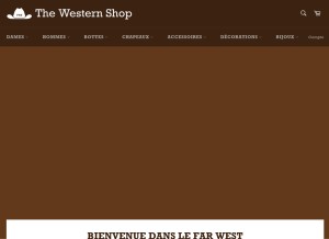 How the-western-shop.com looks like on a tablet such as an iPad.