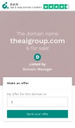 How theaigroup.com looks like on a mobile device such as an iPhone.