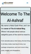 How thealashraf.com looks like on a mobile device such as an iPhone.
