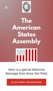 How theamericanstatesassembly.net looks like on a mobile device such as an iPhone.