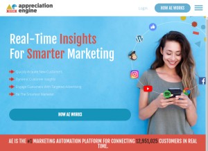 How theappreciationengine.com looks like on a tablet such as an iPad.