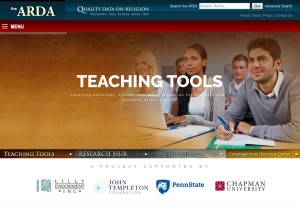 How thearda.com looks like on a tablet such as an iPad.
