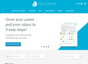 How theartofed.com looks like on a tablet such as an iPad.