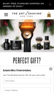 How theartofshaving.com looks like on a mobile device such as an iPhone.