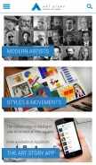 How theartstory.org looks like on a mobile device such as an iPhone.