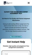 How theassignmentwork.com looks like on a mobile device such as an iPhone.