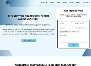 How theassignmentwork.com looks like on a tablet such as an iPad.