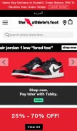 How theathletesfoot.com.kw looks like on a mobile device such as an iPhone.