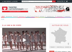 How theatre-contemporain.net looks like on a tablet such as an iPad.