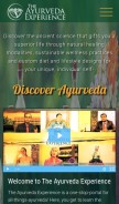 How theayurvedaexperience.com looks like on a mobile device such as an iPhone.