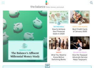 How thebalance.com looks like on a tablet such as an iPad.