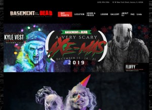 How thebasementattractions.com looks like on a tablet such as an iPad.