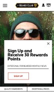 How thebeardclub.com looks like on a mobile device such as an iPhone.