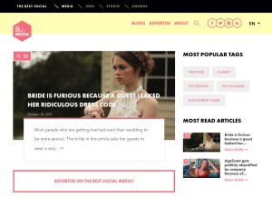 How thebestsocial.media looks like on a tablet such as an iPad.