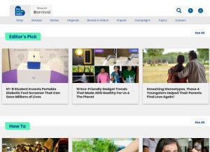 How thebetterindia.com looks like on a tablet such as an iPad.