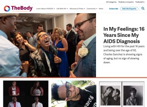 How thebody.com looks like on a tablet such as an iPad.