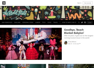How thebolditalic.com looks like on a tablet such as an iPad.