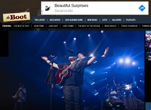 How theboot.com looks like on a tablet such as an iPad.