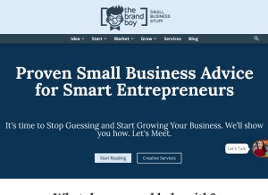 How thebrandboy.com looks like on a tablet such as an iPad.