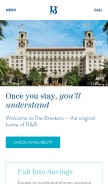 How thebreakers.com looks like on a mobile device such as an iPhone.