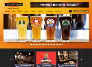 How thebrewmaster.in looks like on a tablet such as an iPad.