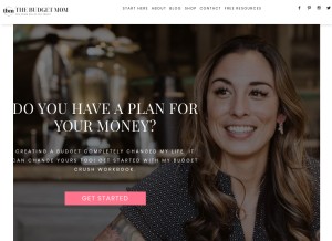 How thebudgetmom.com looks like on a tablet such as an iPad.