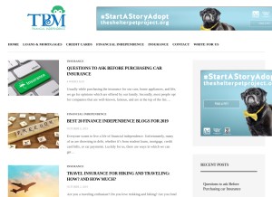 How thebudgetmonkey.com looks like on a tablet such as an iPad.