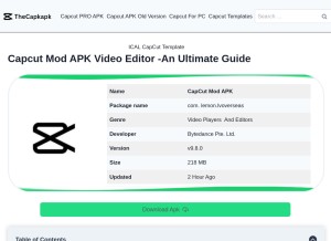 How thecapapk.com looks like on a tablet such as an iPad.