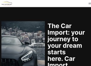 How thecarimport.co.uk looks like on a tablet such as an iPad.