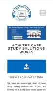 How thecasestudysolutions.com looks like on a mobile device such as an iPhone.