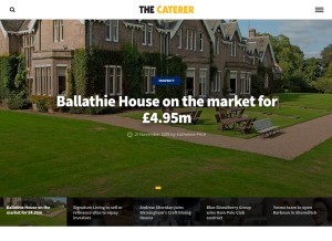 How thecaterer.com looks like on a tablet such as an iPad.