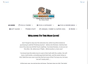 How thecavemansguide.com looks like on a tablet such as an iPad.