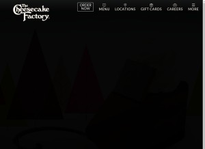 How thecheesecakefactory.com looks like on a tablet such as an iPad.
