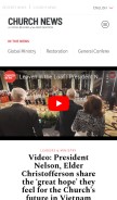 How thechurchnews.com looks like on a mobile device such as an iPhone.