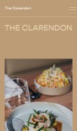 How theclarendonrestaurant.com.au looks like on a mobile device such as an iPhone.