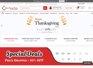 How theclassyhome.com looks like on a tablet such as an iPad.