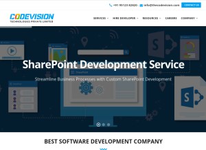How thecodevision.com looks like on a tablet such as an iPad.