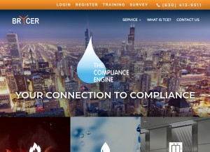 How thecomplianceengine.com looks like on a tablet such as an iPad.