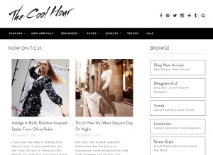 How thecoolhour.com looks like on a tablet such as an iPad.