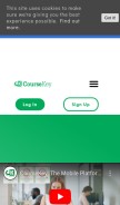 How thecoursekey.com looks like on a mobile device such as an iPhone.