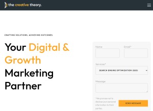 How thecreativetheory.com looks like on a tablet such as an iPad.