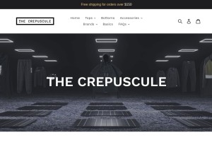How thecrepuscule.com looks like on a tablet such as an iPad.