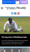 How thecricketmonthly.com looks like on a mobile device such as an iPhone.